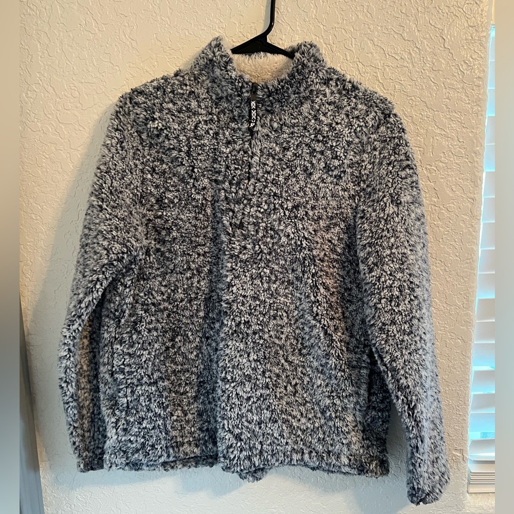 Fuzzy fleece pullover!